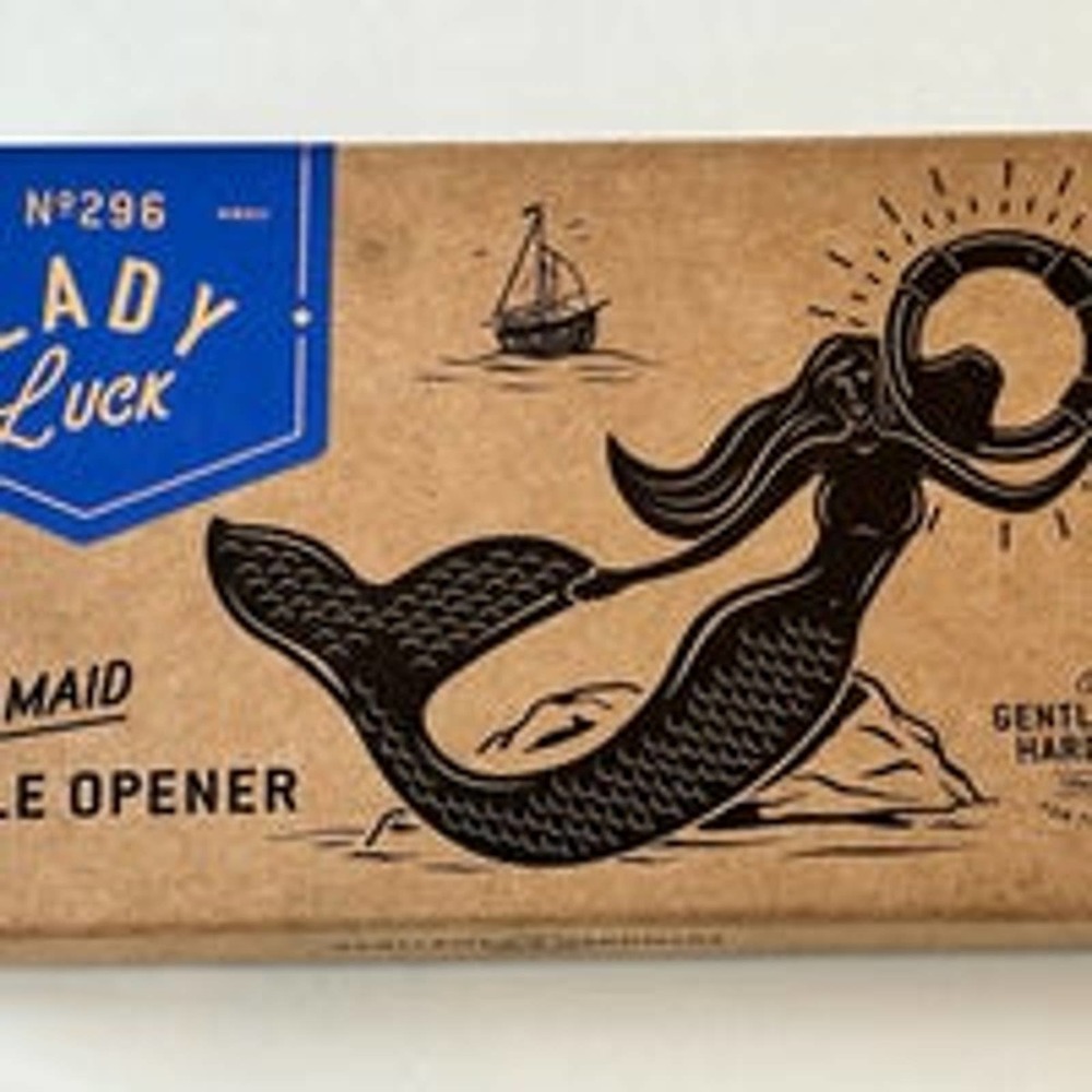 Lady Luck Mermaid Bottle‎ Opener Brass-Coated by Gentlemen's Hardware No. 296 - Picture 2 of 9